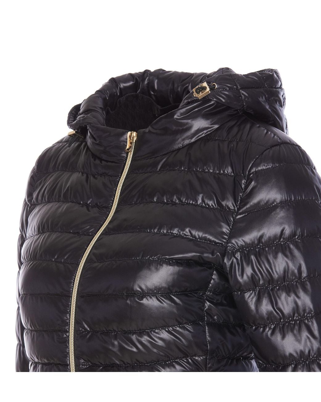 Herno Black Zip-Up Hooded Down Jacket
