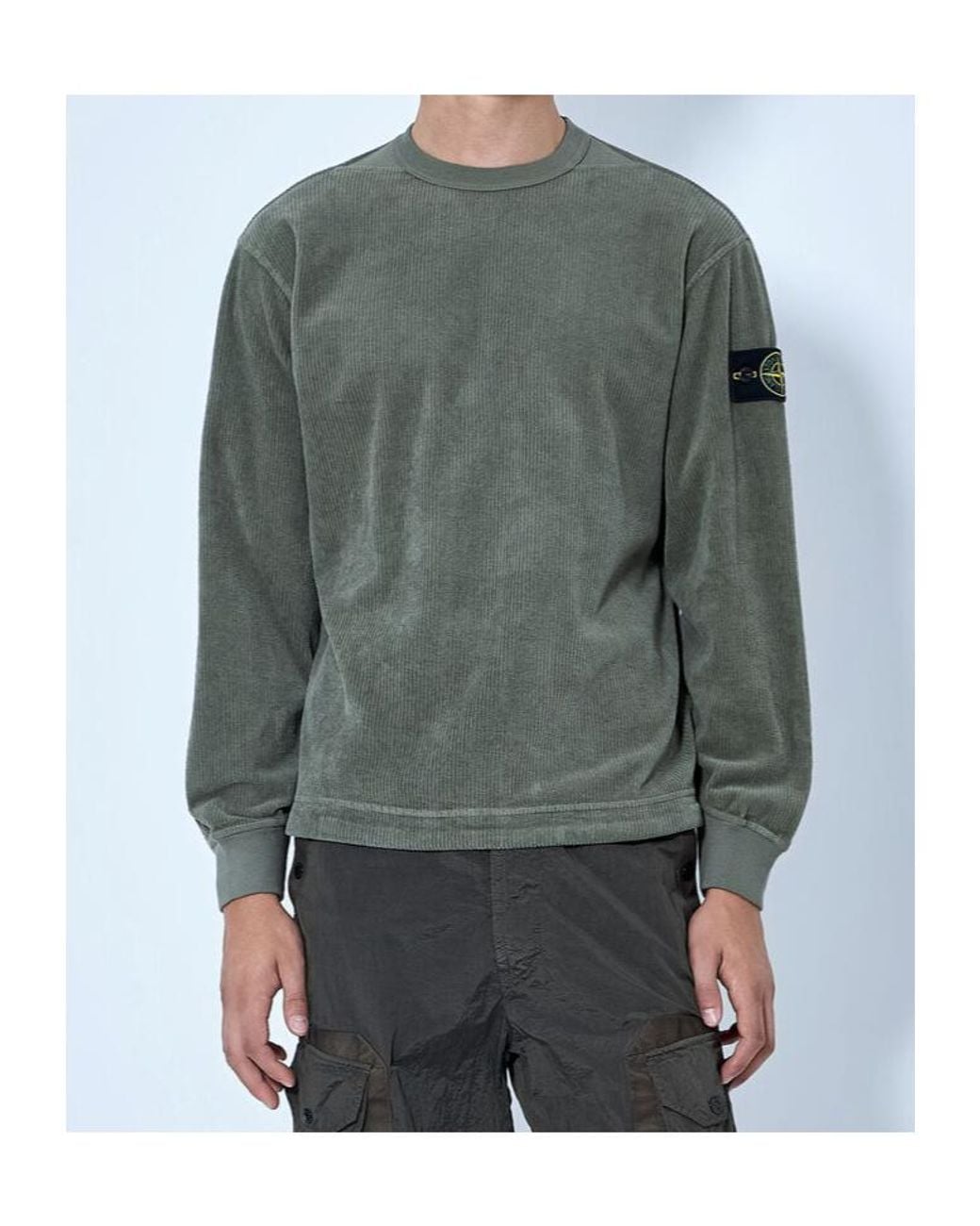 Stone Island Gray Long-Sleeve Sweatshirt for men