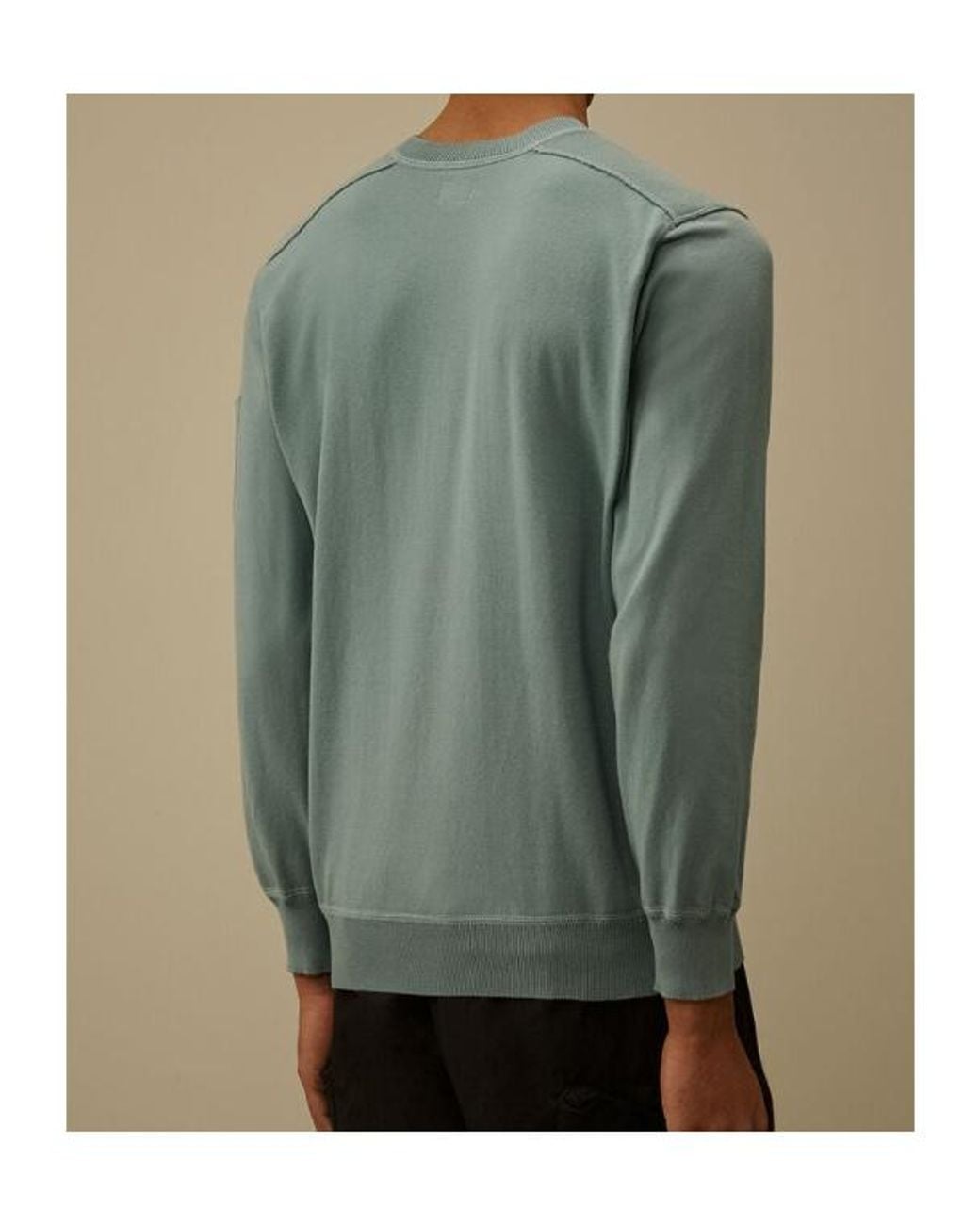 C P Company Green Lens Detailed Knitted Jumper for men