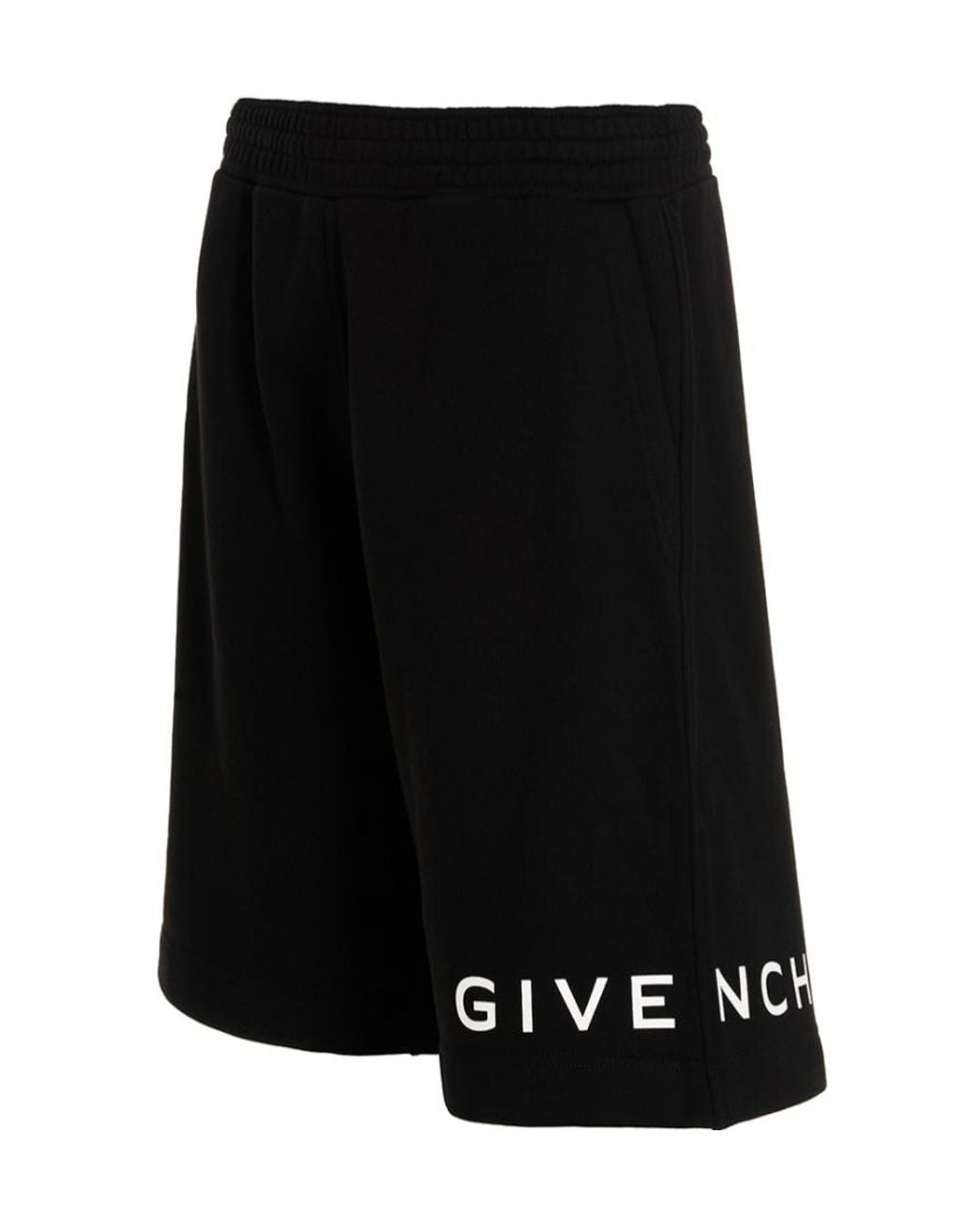 Givenchy Black Logo Printed Pocketed Shorts for men