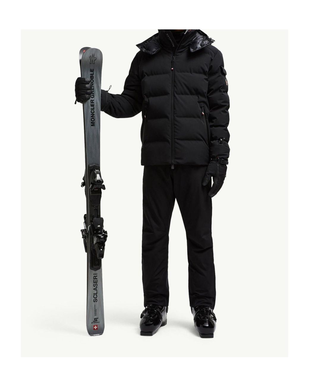 Moncler Black Grenoble Montgetech Hooded Insulated Ski Jacket for men
