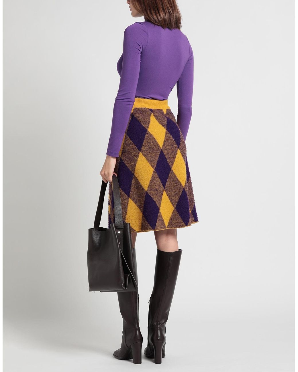 Burberry Blue Geometric Pattern Knit Dress