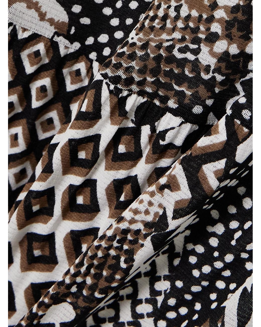 Diane von Furstenberg White Drew Reversible Printed Mesh Maxi Dress