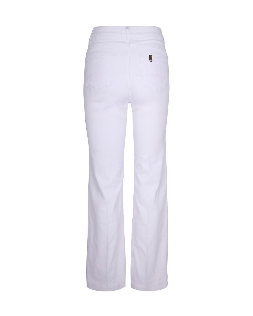 Liu Jo White Logo Plaque Jeans