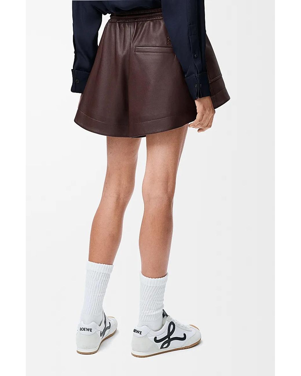 Loewe Brown Elastic Drawstring Waist Shorts