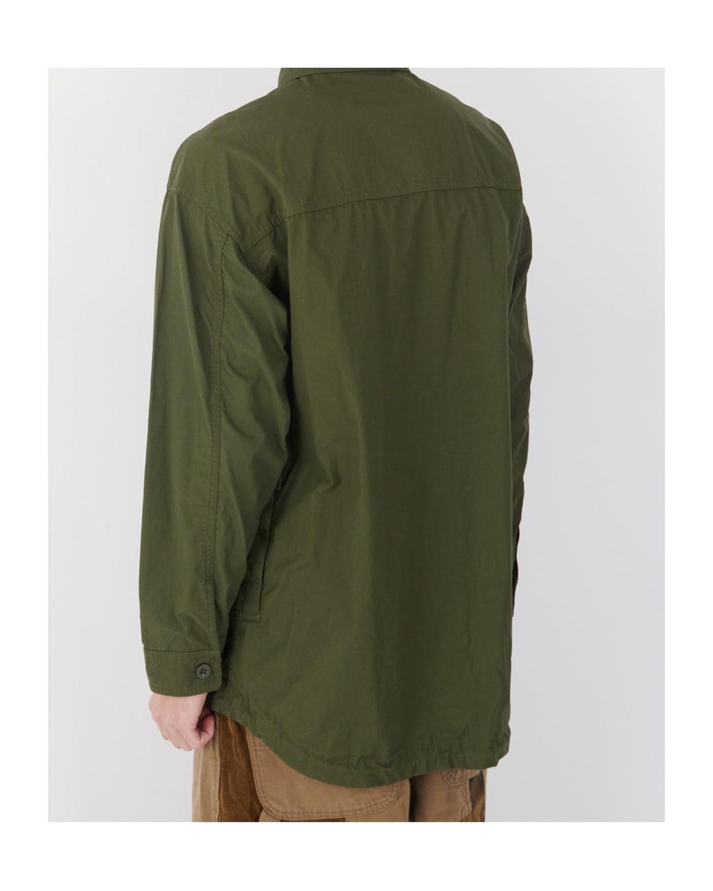 Comme des Garçons Green Cotton Overshirt Army for men