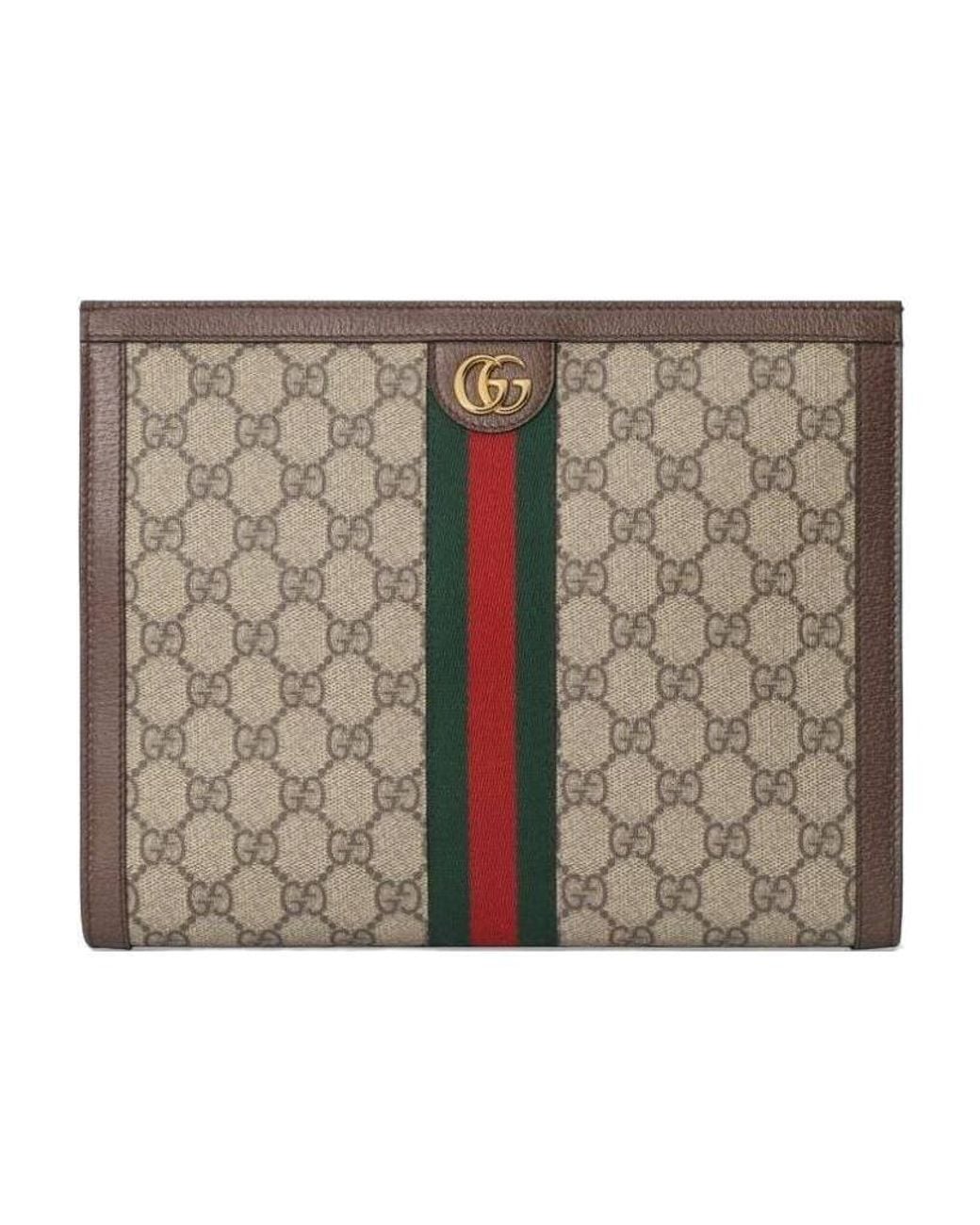 Gucci Metallic Ophidia Monogrammed Pouch