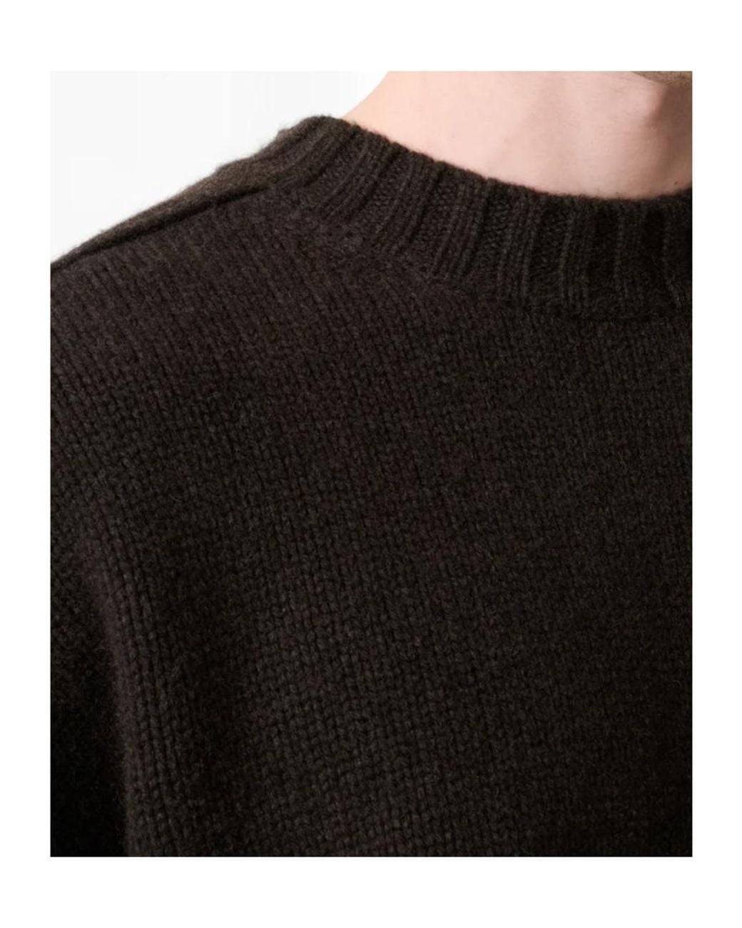 Studio Nicholson Black Long-Sleeve Knit Top for men