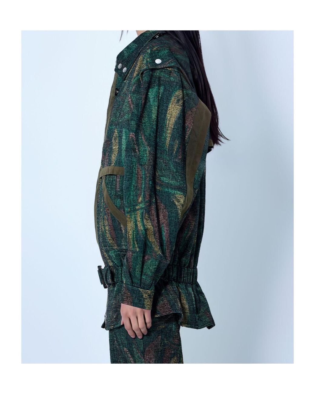 Kiko Kostadinov Green High-Neck Jacket