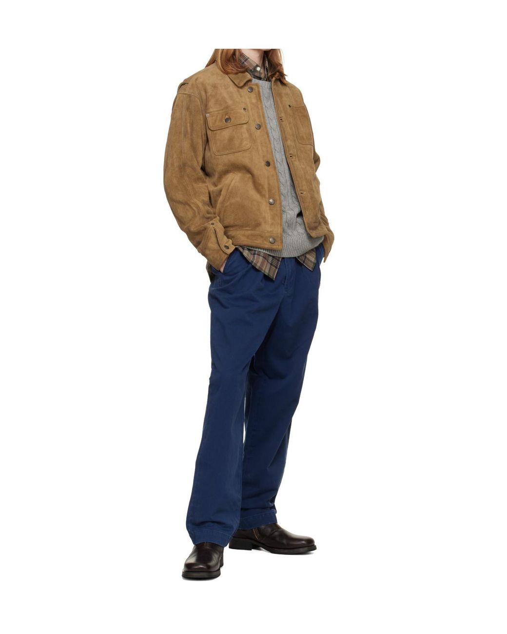 Polo Ralph Lauren Green Leather Jacket for men