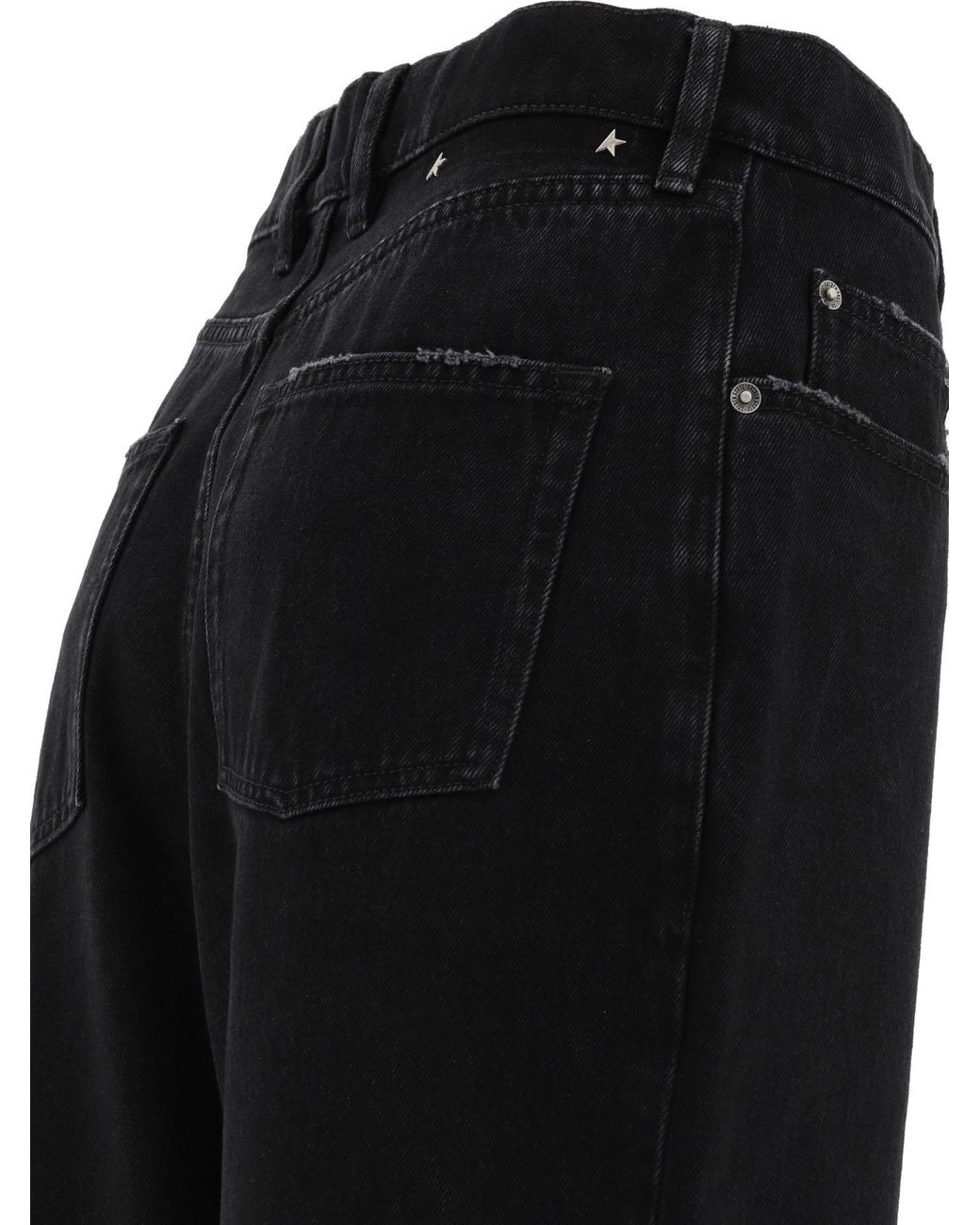 Golden Goose Deluxe Brand Black Star Embellished Wide Leg Jeans