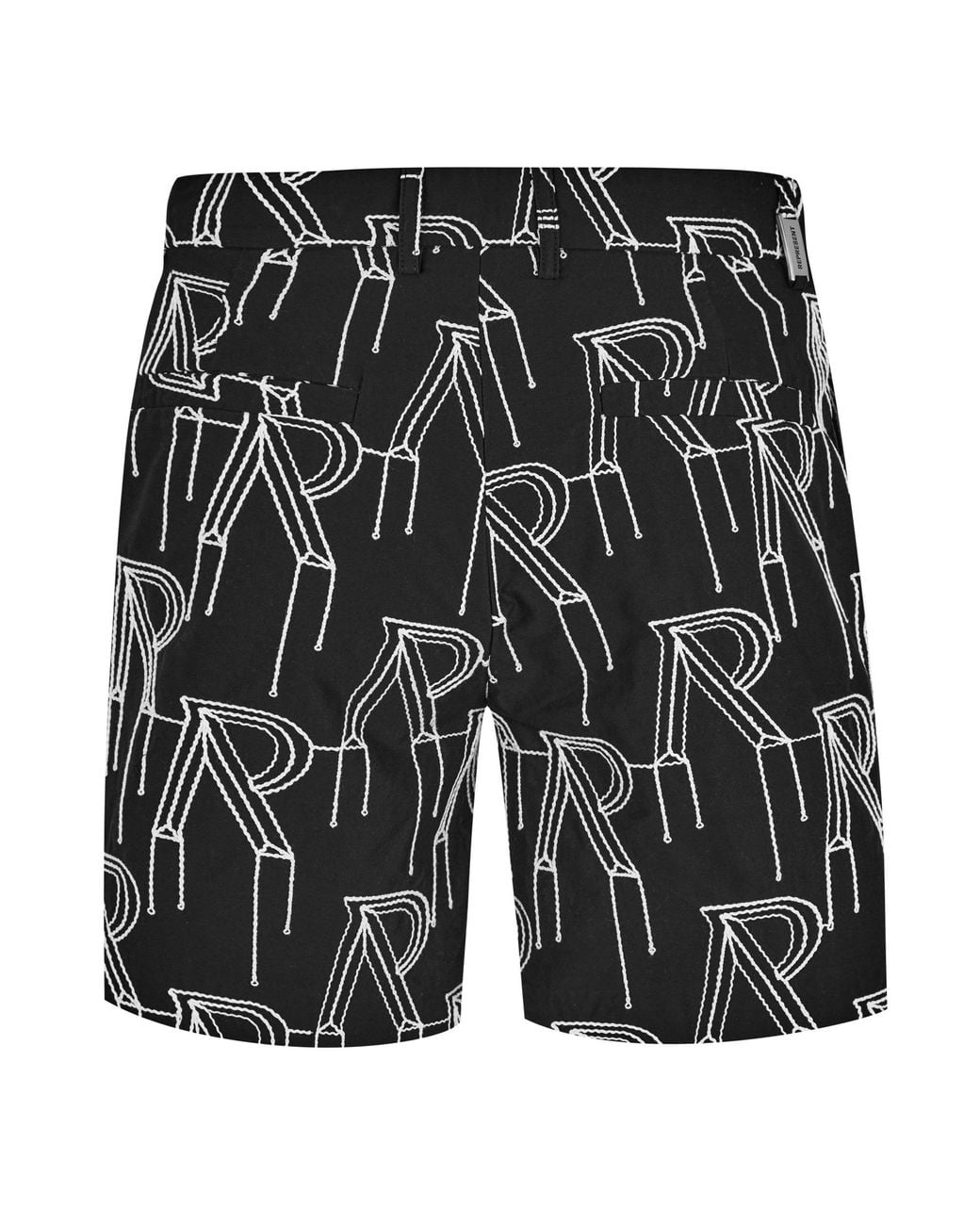 Represent Black Cotton Woven Tracksuit Shorts for men