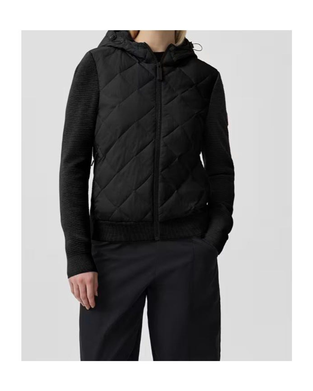 Canada Goose Black Hybridge Quilted Hooded Jacket