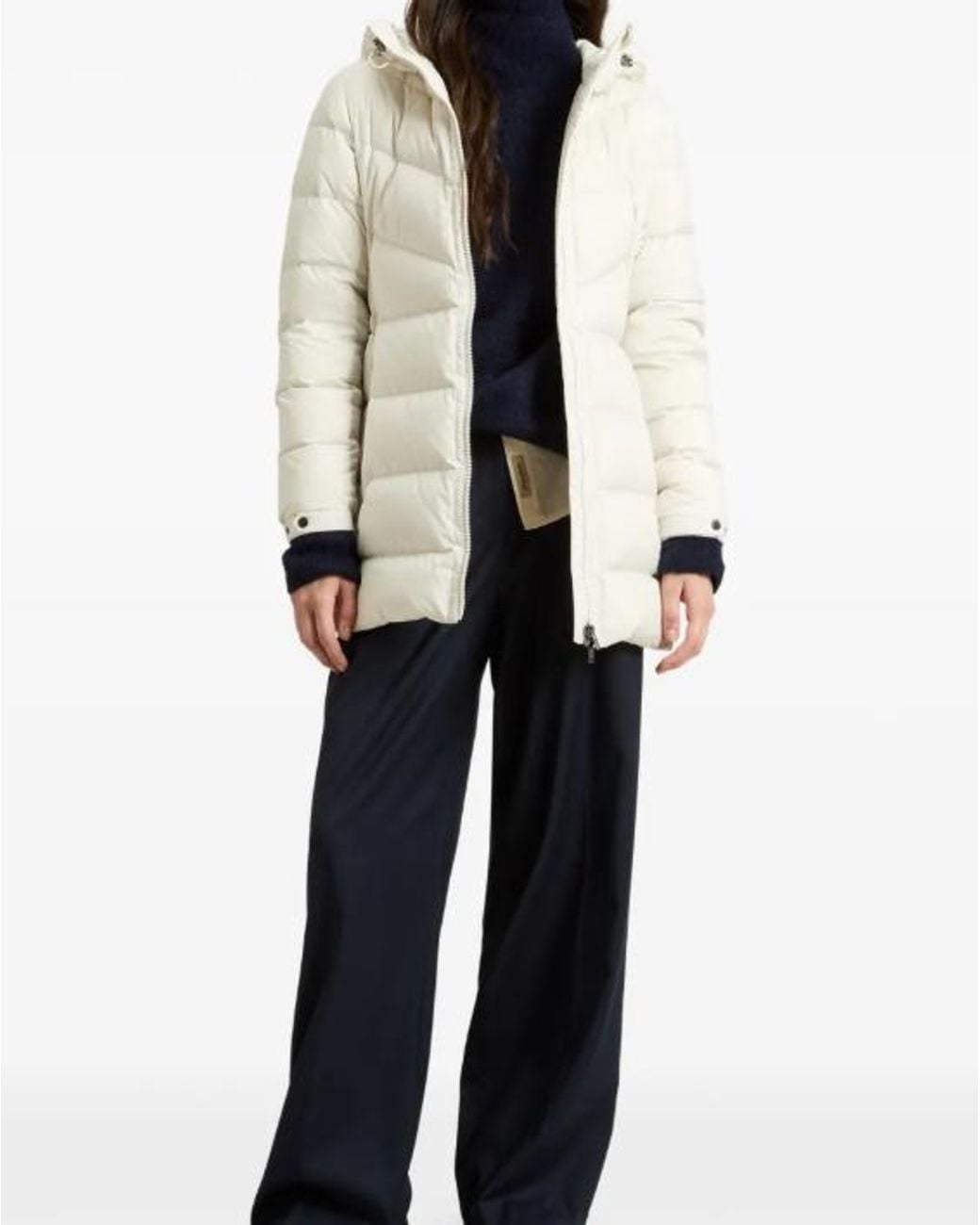 Woolrich White Shirley Hooded Puffer Jacket