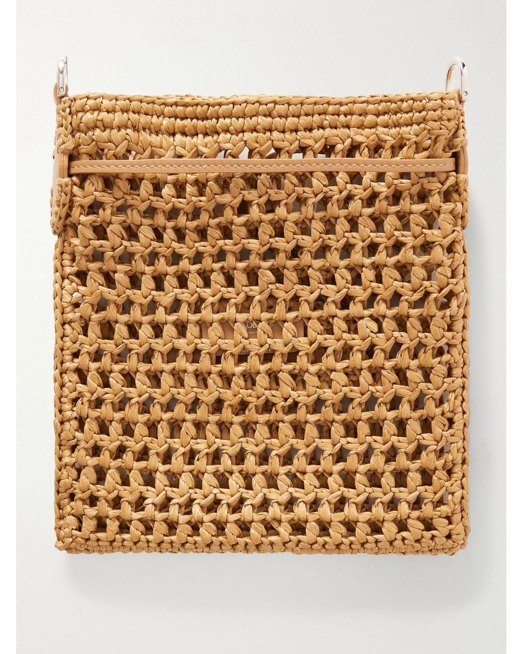 Tod's Metallic Woven Crossbody Bucket Bag