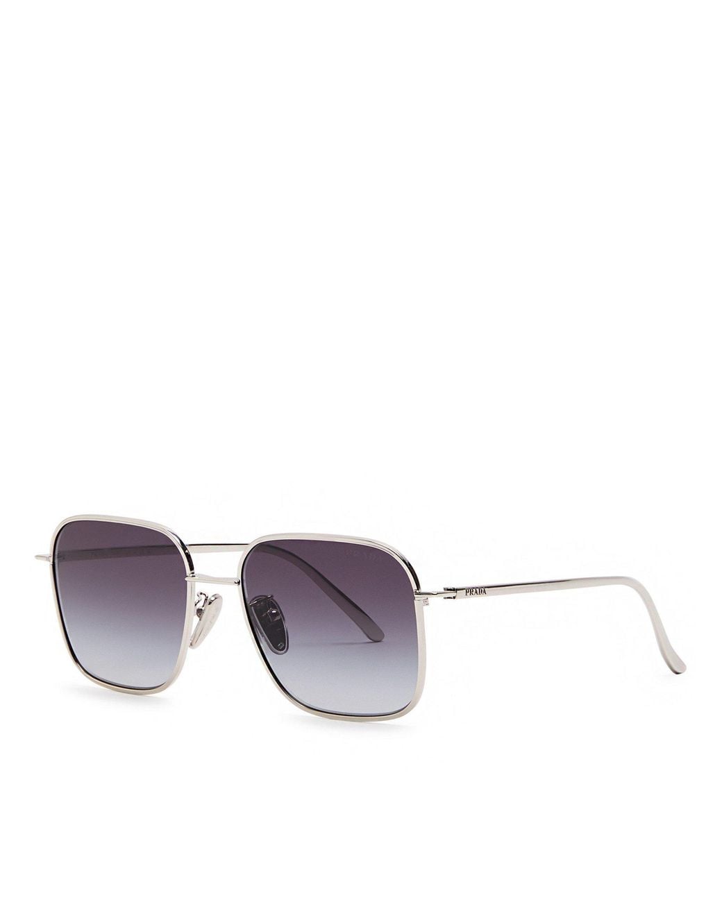 Prada Purple Thin-Framed, Large-Square Sunglasses