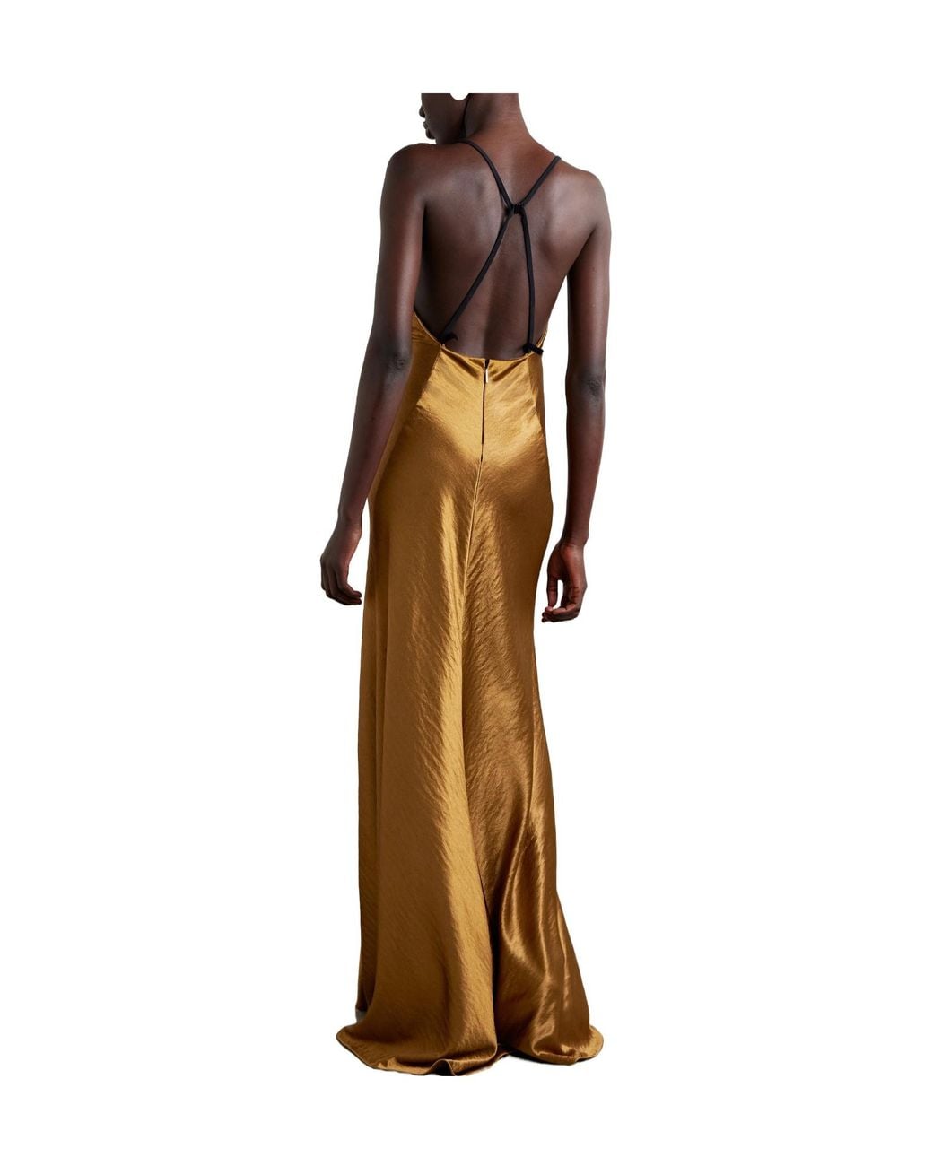 Jason Wu Natural Patchwork Hammered Satin Dress