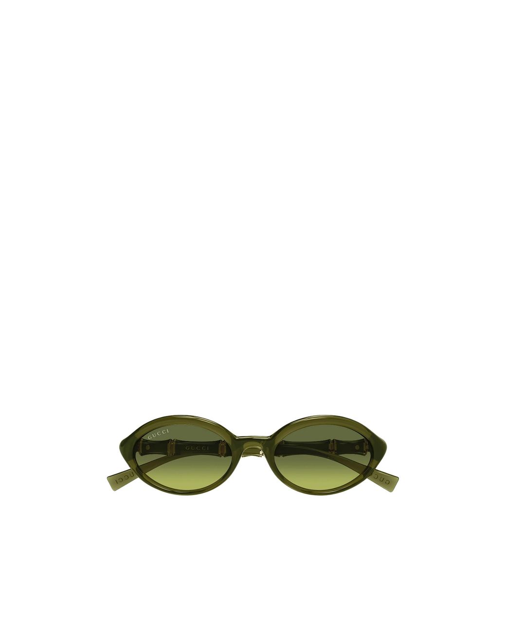 Gucci Green グッチ アイウェア オーバル フレーム サングラス