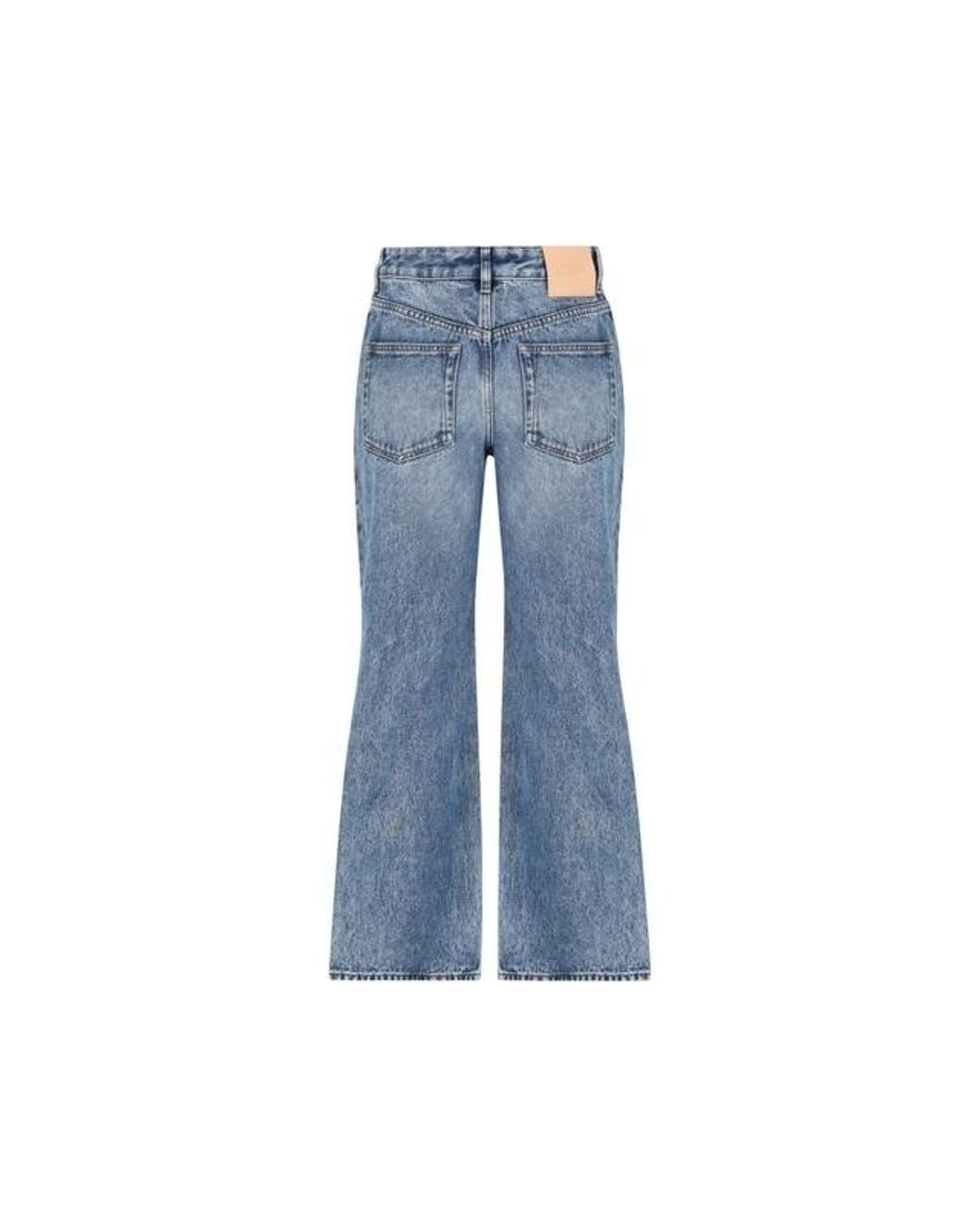 Loewe Blue Flared Leg Denim Trousers