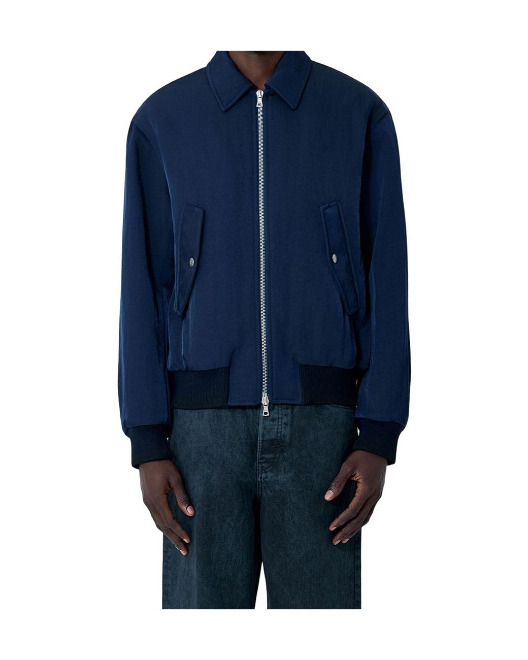 Dries Van Noten Blue Venlo Zip-Up Jacket for men