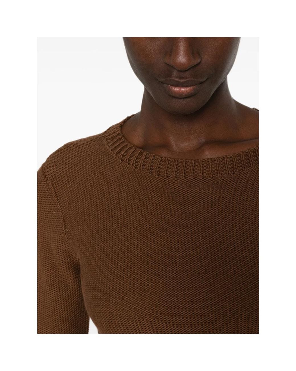 Baserange Brown Long-Sleeved Knitwear