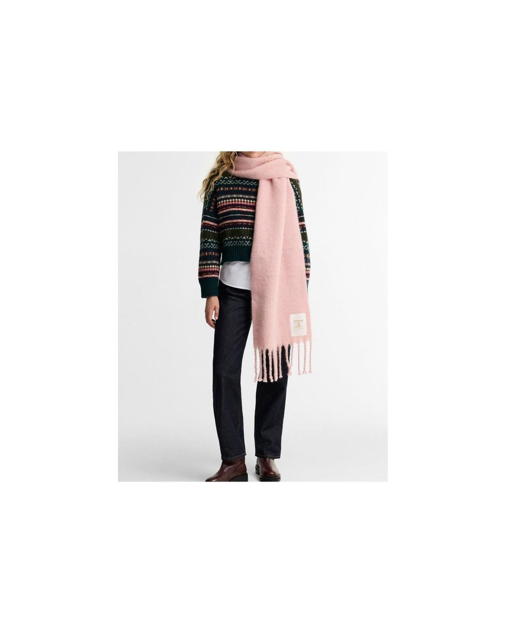 Barbour Purple Solid Light Scarf