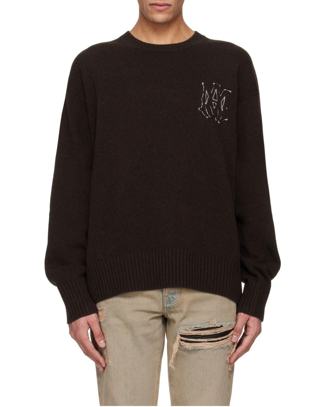 Amiri Brown Ma Sweater for men