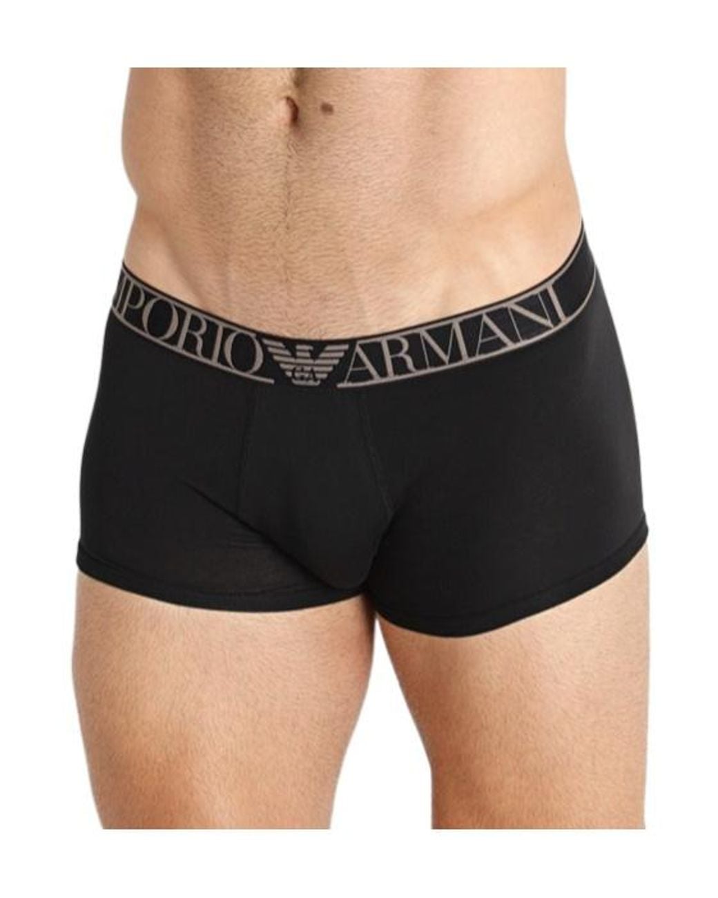 Emporio Armani Black Elastic Waist Underwear for men