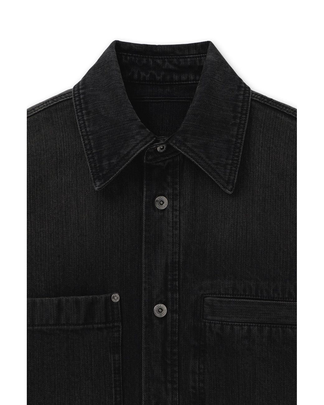 Wooyoungmi Black Logo Patch-Pocket Shirt for men