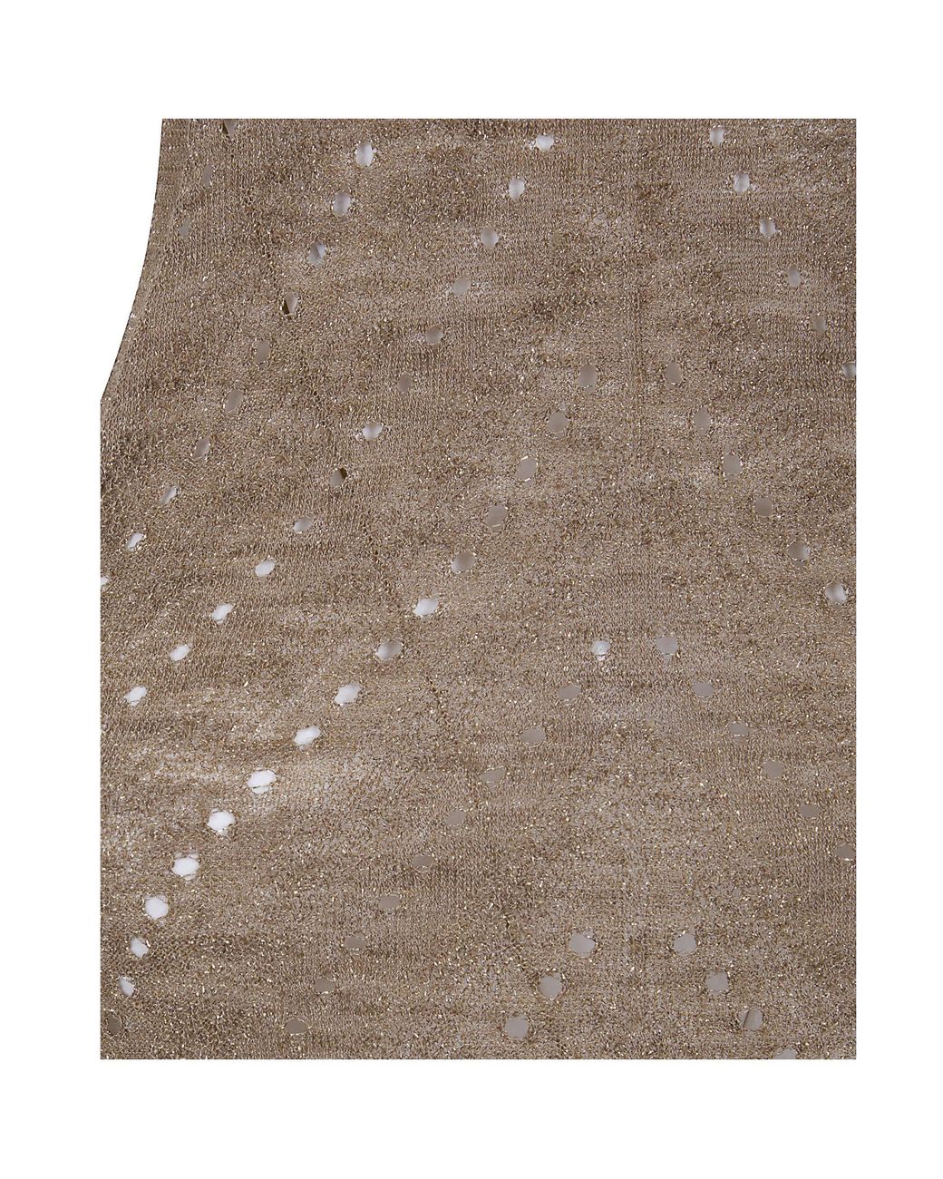Twinset Natural Openwork Halterneck Knitted Top