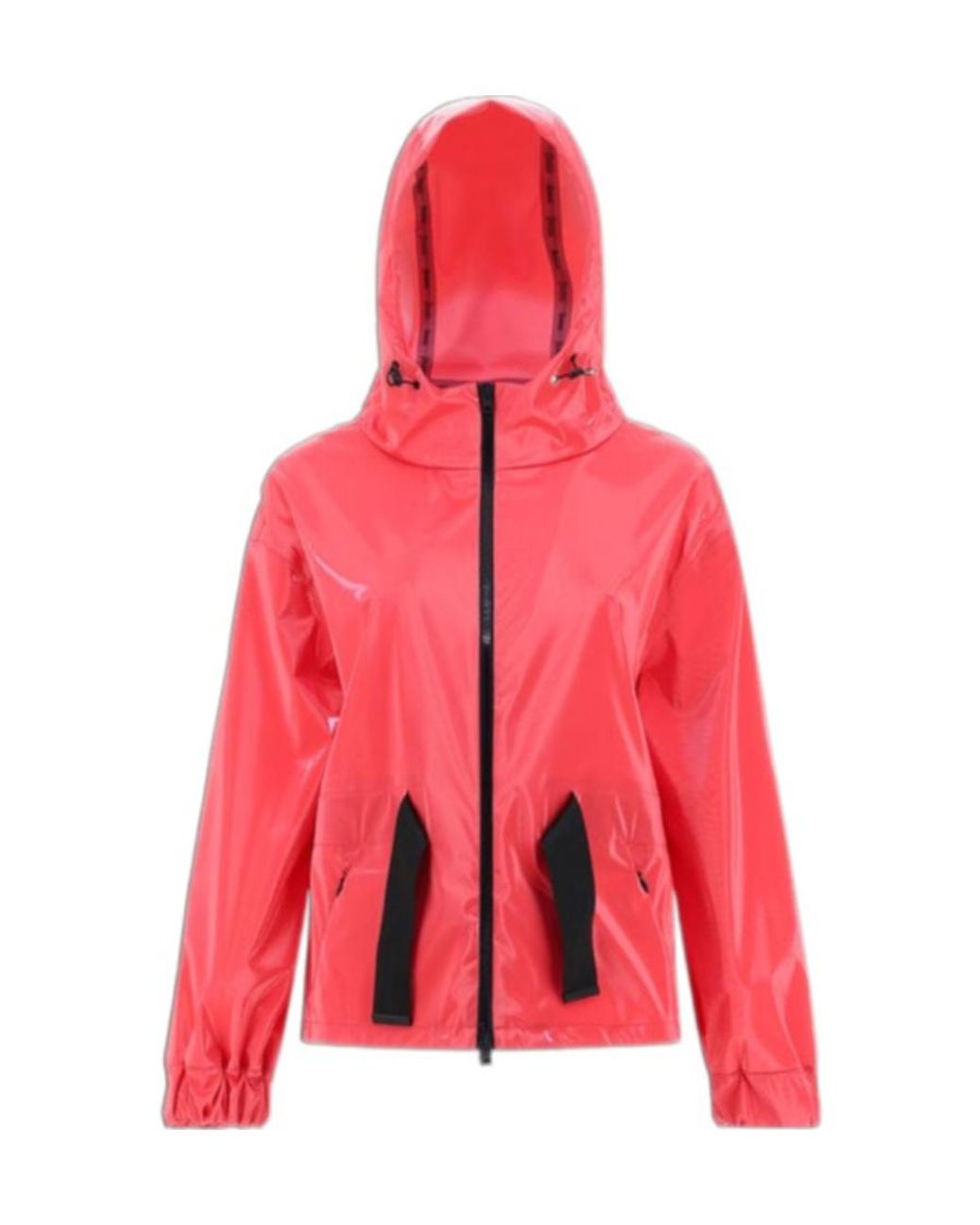 Herno Red Drawstring Hooded Jacket