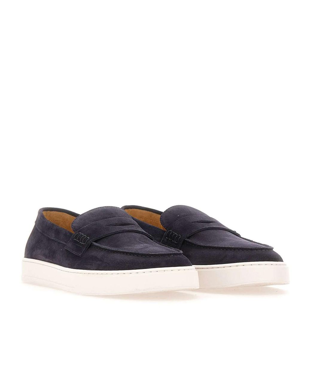 Doucal's Blue Penny Slip-On Loafers for men