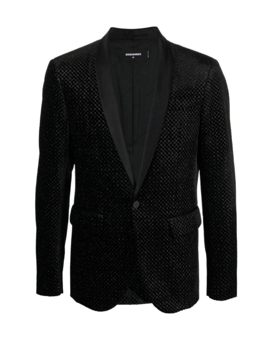DSquared² Black Single-Breasted Long-Sleeved Blazer for men