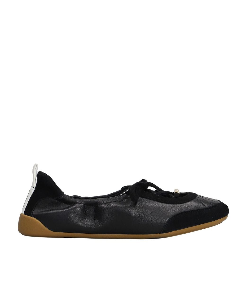 Chloé Black Chloé Kick Lace-Up Ballet Flats