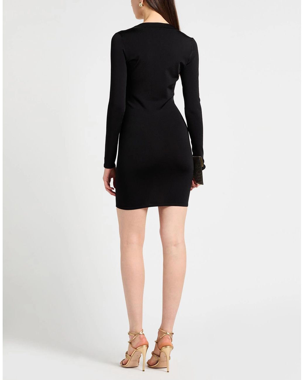 Saint Laurent Black Knitted Bodycon Dress
