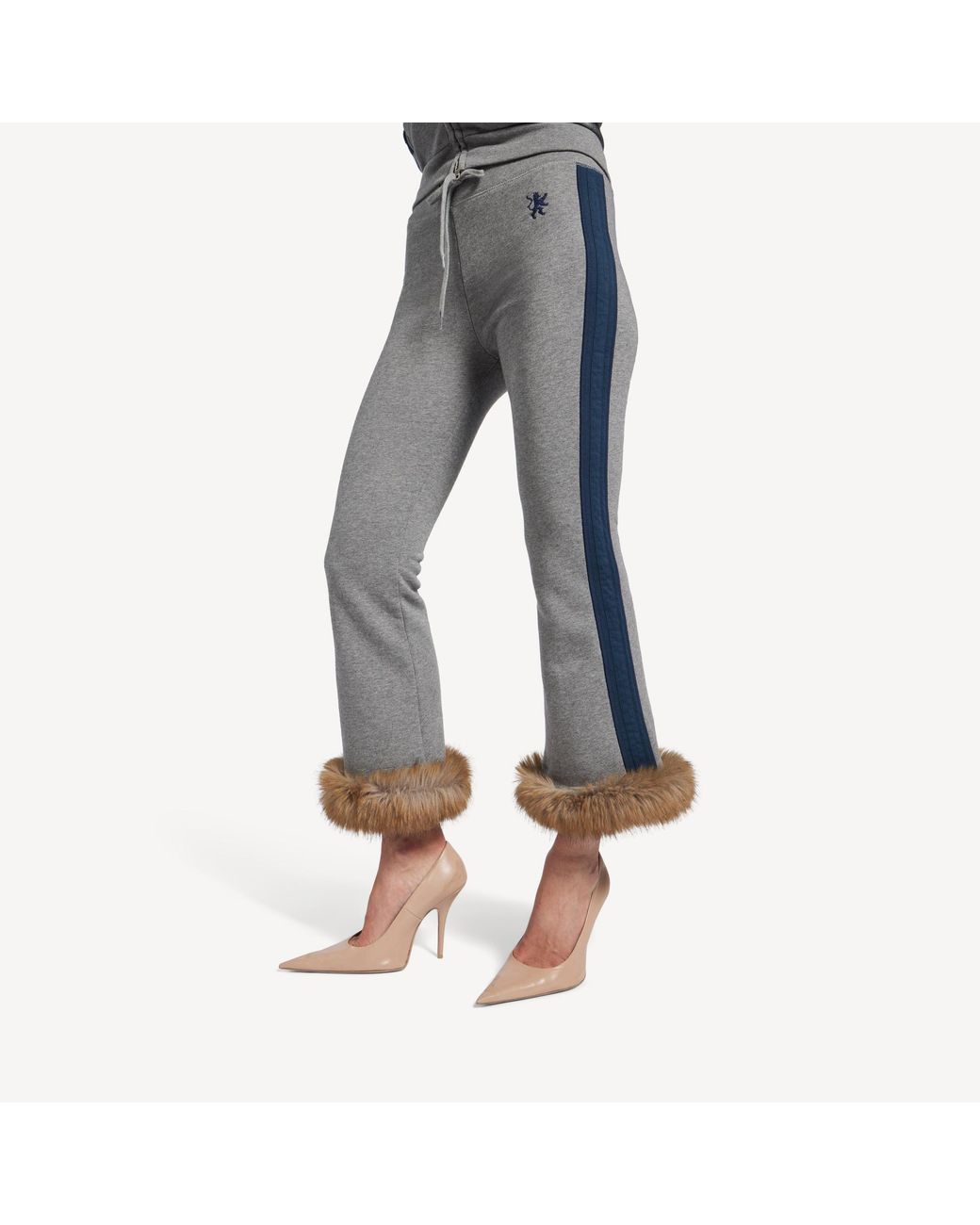 Balenciaga Blue Lion Flared Capri Sweatpants