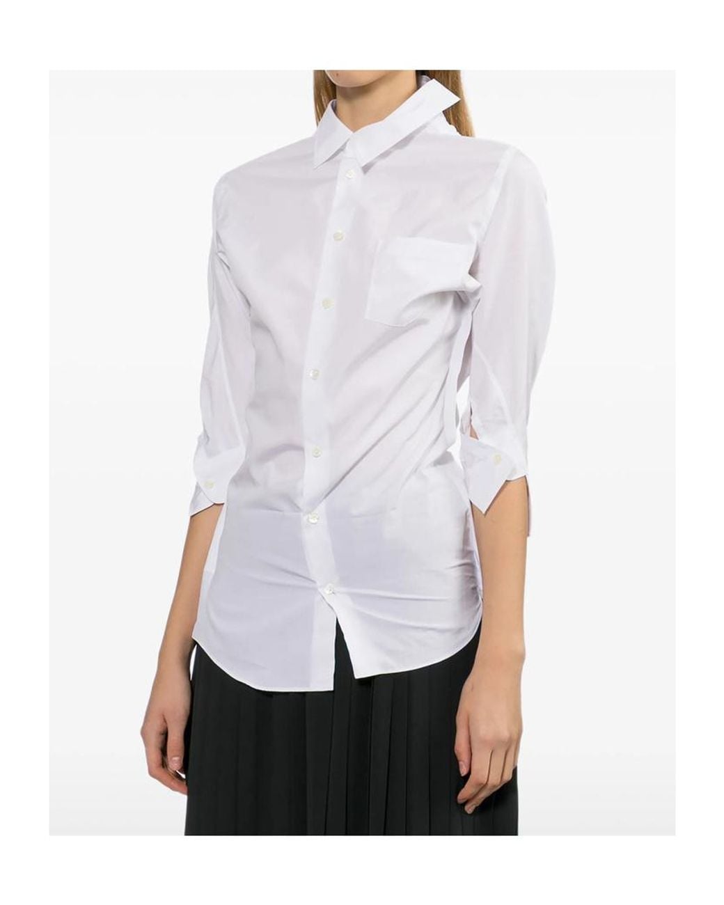 Junya Watanabe White Asymmetrical Shirt