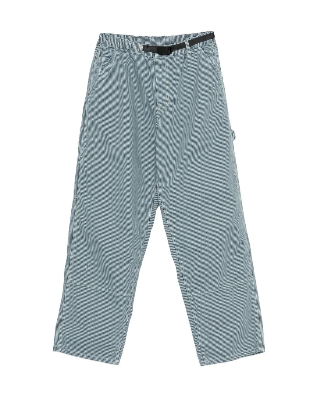 Gramicci Blue Striped Belted Trousers for men
