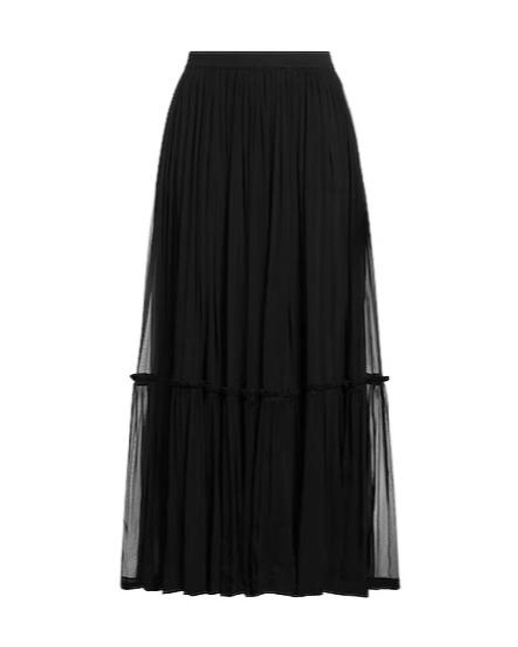 Saint Laurent Black Pleated Skirt