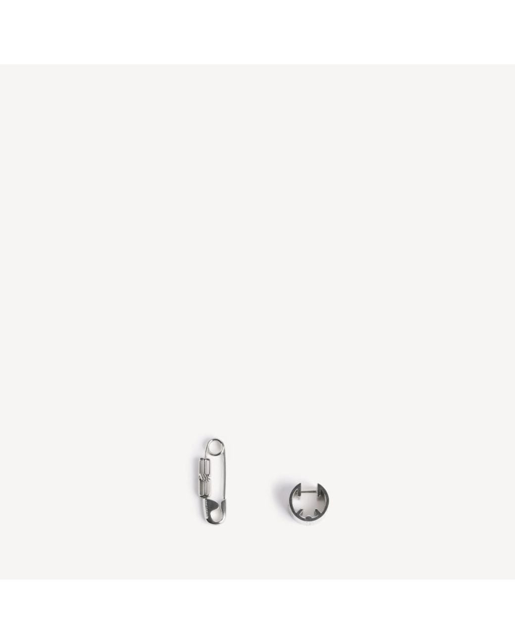 Balenciaga White Diy Pin Earrings for men