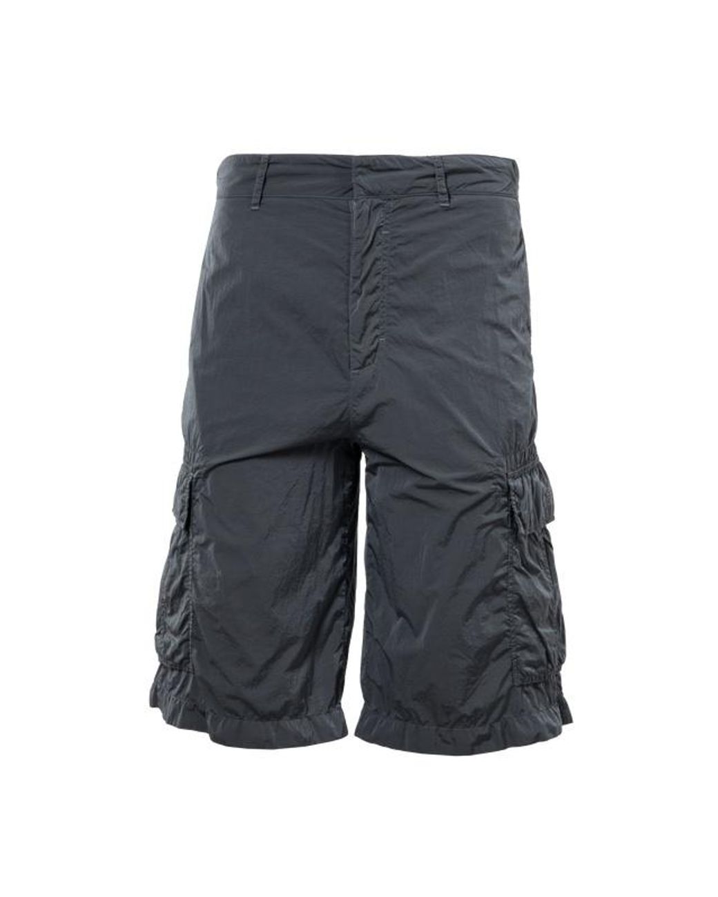 Givenchy Gray Logo Embroidered Cargo Shorts for men