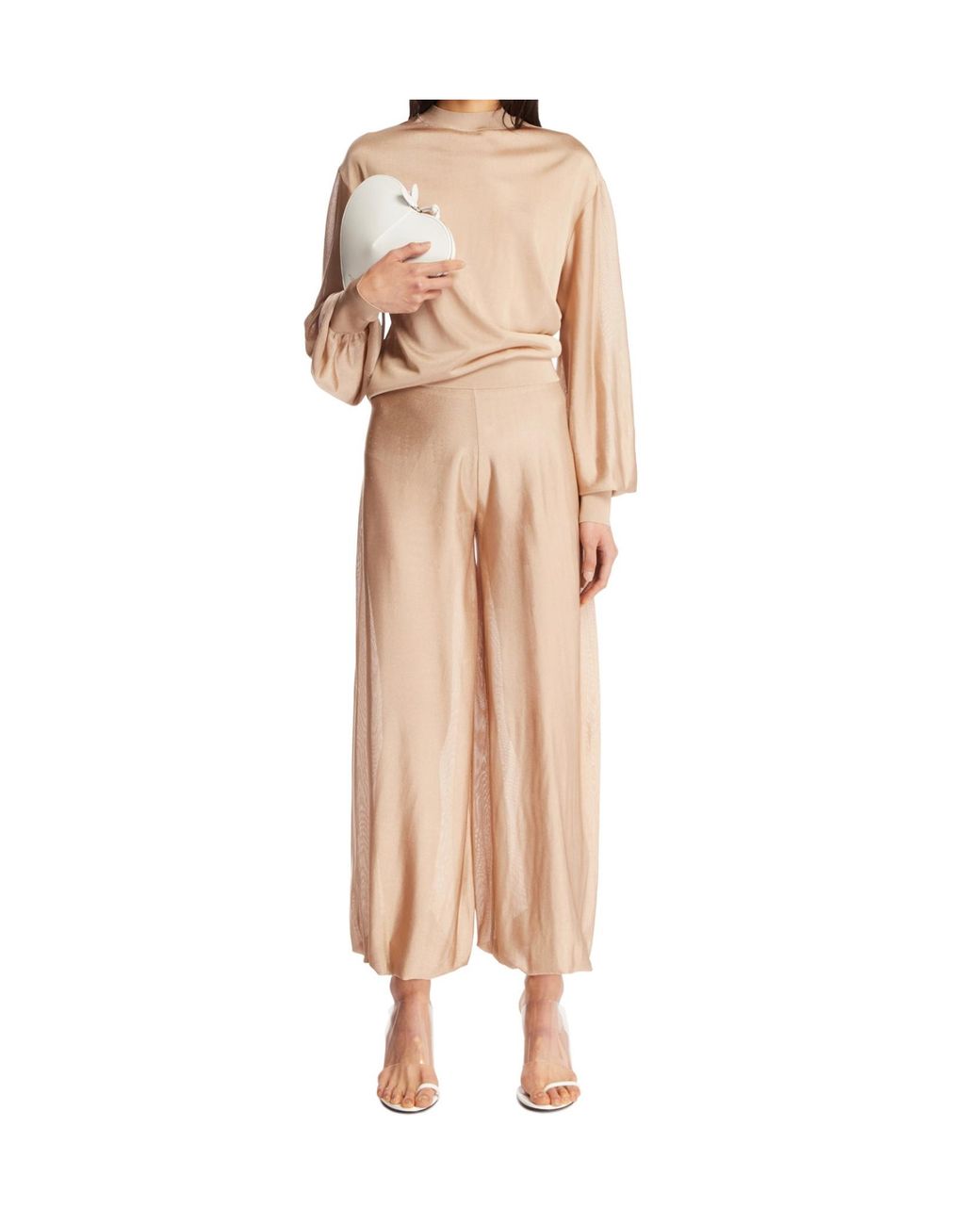 Alaïa Natural Long-Sleeved Knitwear