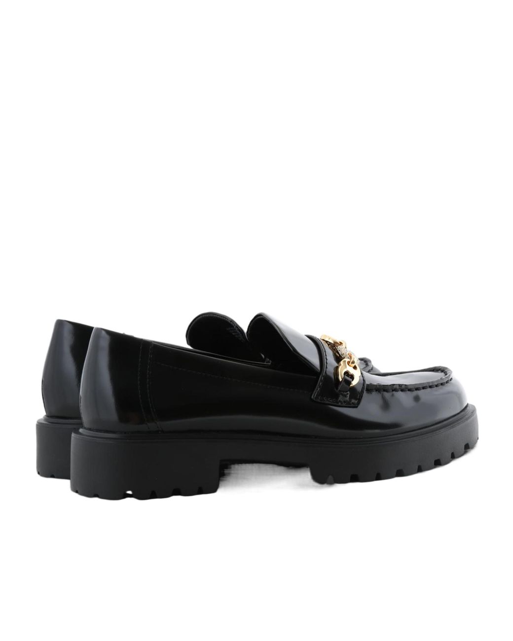 Tory Burch Black Pavé Gemini-Link Lug Loafers