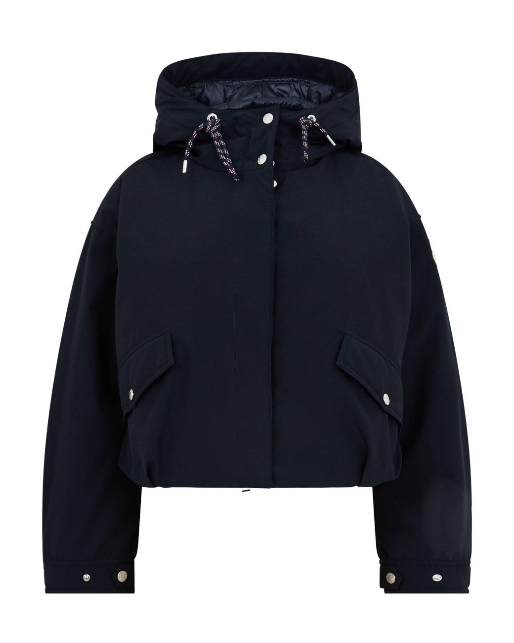 Moncler Blue Cropped Hooded Jacket