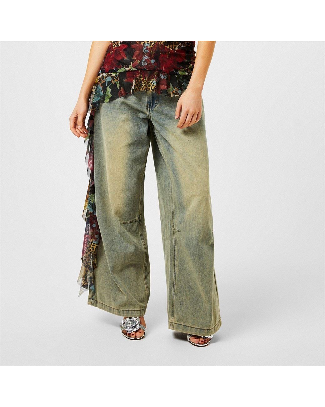 Jaded London Green Colusses Jeans