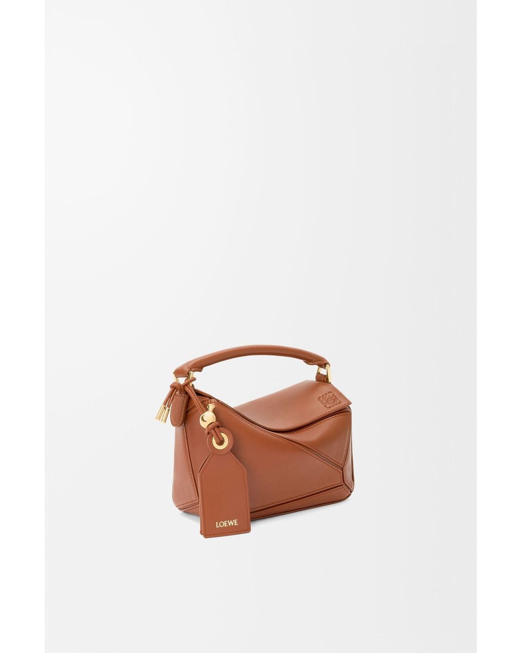 Loewe White Mini Featherlight Puzzle Bag