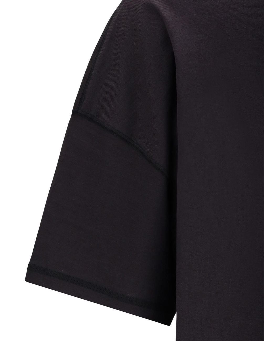Lemaire Black Short-Sleeved Scoop-Neck T-Shirt