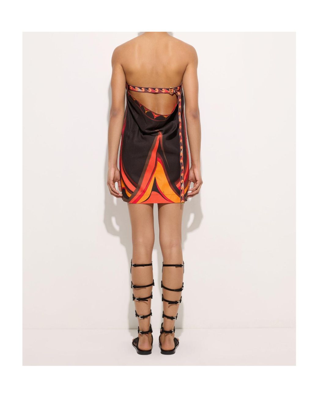Emilio Pucci Multicolor Fari-Print Cotton And Linen Dress