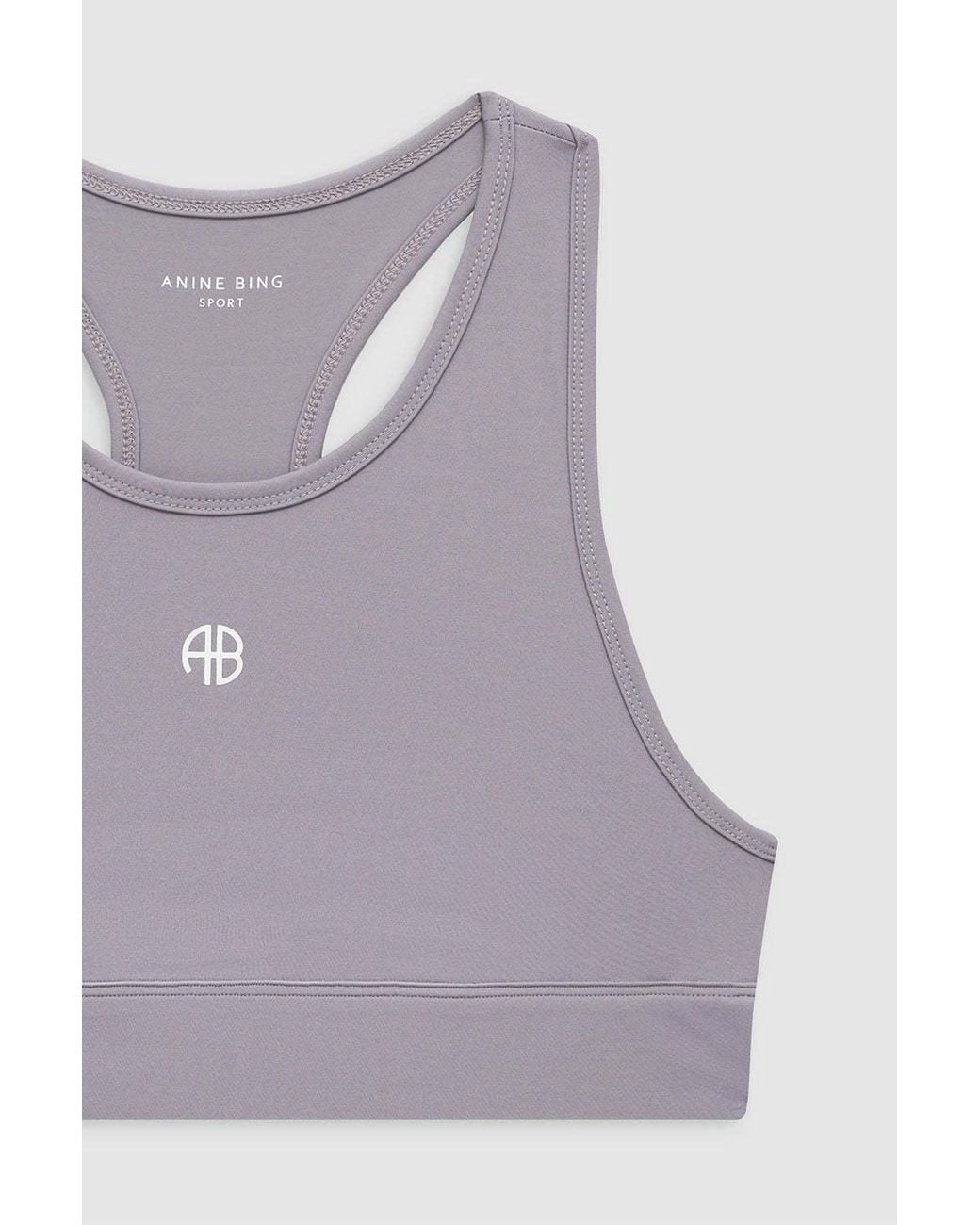 Anine Bing Purple Logo Bra