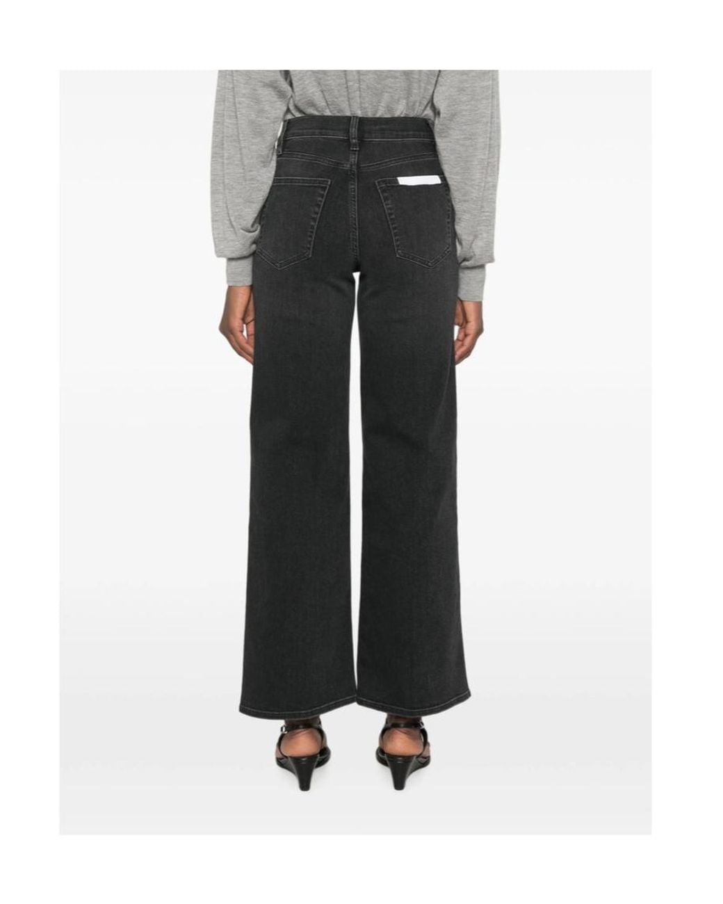 FRAME Black Le Slim Palazzo Wide-Leg Jeans